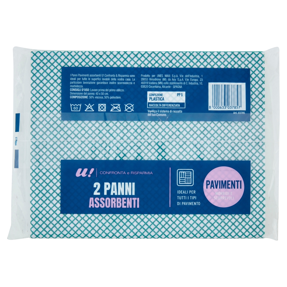 2 Panni Assorbenti per Pavimenti U! Confronta e Risparmia